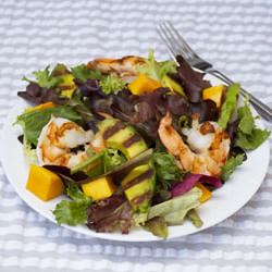 Avocado & jumbo prawn salad
