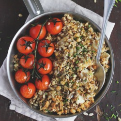 Cod Crumble with Tomatoes