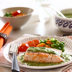 Salmon with Spinach Bechamel