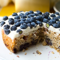 frosted blueberry cake