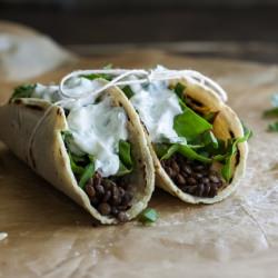 lentil and swiss chard tacos