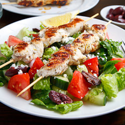 Chicken Souvlaki Salad