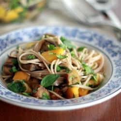 Soba Noodles w Eggplant and Mango