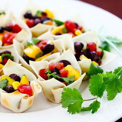 Black Bean & Mango Salsa Cups