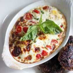 Baked Caprese Eggs