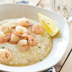 Lemon Garlic Shrimp and Grits
