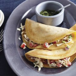 Chickpea Crepes with Paneer Tofu