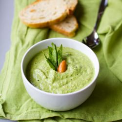 Minted Pea Almond Soup