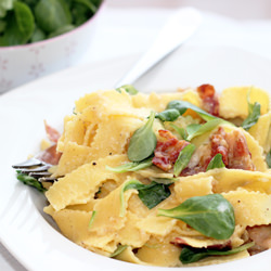 Pasta with Vanilla-Carbonara