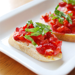 Strawberry & Tomato Bruschetta