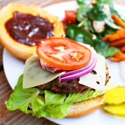 BBQ Swiss Turkey Burgers