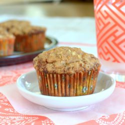 Oatmeal Peach Muffins