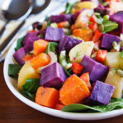 Three Potato Salad with Arugula