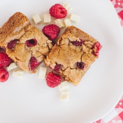 Raspberry White Chocolate Blondies
