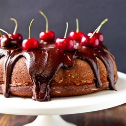 Roasted Cherry Chocolate Cake