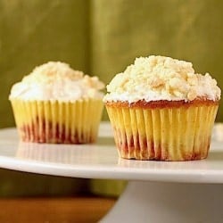 Peaches and Cream Cupcakes