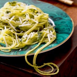Green Garlic Pesto Pasta