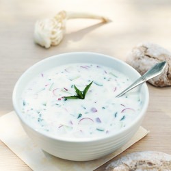 Cold Soup with Radish & Mint