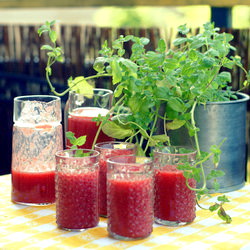 Watermelon and Strawberry Cocktail