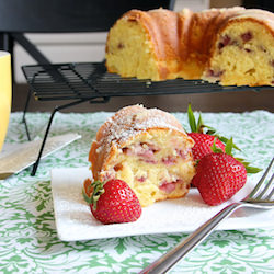 Strawberry Yogurt Bundt Cake