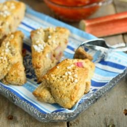 Rhubarb Wholegrain Spelt Scones