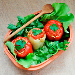 Stuffed Red Bell Peppers