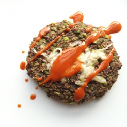 Edamame and Lentil Veggie Burger