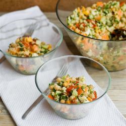 Papaya, Chickpea and Feta Salad