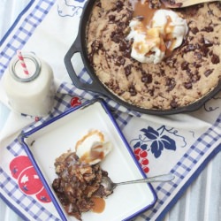 Salted Caramel Skillet Cookie