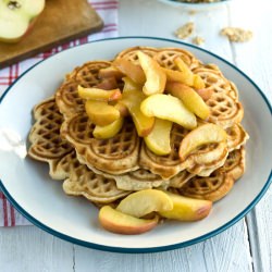 Waffles with Caramalized Apples
