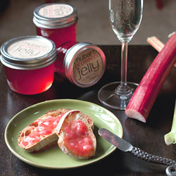 Rhubarb Prosecco Jelly