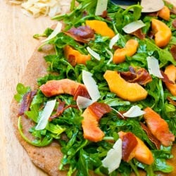 Fresh Peach & Prosciutto Flatbread