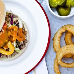 Pork BBQ Topped with Asian Slaw