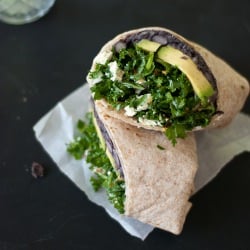 Kale Black Bean Burritos
