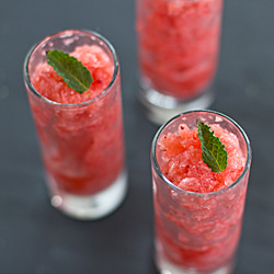 Strawberry & Hard Cider Granita
