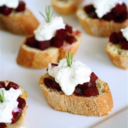 Beet and Burrata Toasts