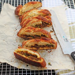 Keema Stuffed Danish Bread