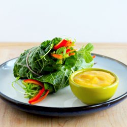 Raw Chard Salad Rolls