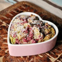Raspberry Maple Bread Pudding