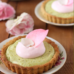Pistachio-Rose Tarts