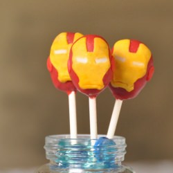 Iron Man cake pops