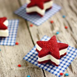 Patriotic Ice Cream Sandwiches