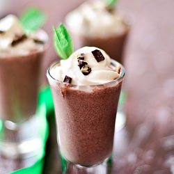 Creme de Menthe Shake Shots