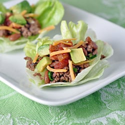 Beef and Chili Bean Lettuce Cups