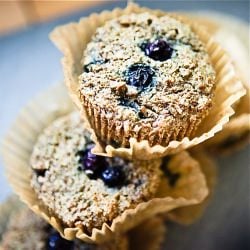 Bluebery Quinoa Bran Muffins