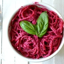 Pasta with Roasted Beets and Yogurt