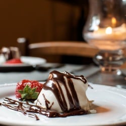 Vanilla Panna Cotta with Dark Choc