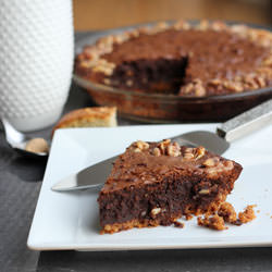 Walnut Brownie Pie