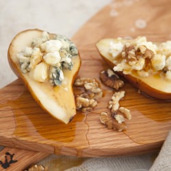 Honey & Cheese Sautéed Pear Halves