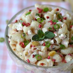 Pasta Salad with Raspberries & Mint